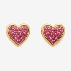Kate Spade With All My Heart Pave Stud Earrings NEW
